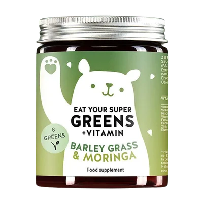 Jedzte vitamíny Super Greens s jačmeňom a moringou